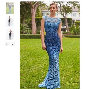 Montage by Mon Cheri Navy Ombré Mermaid Gown - Size 8